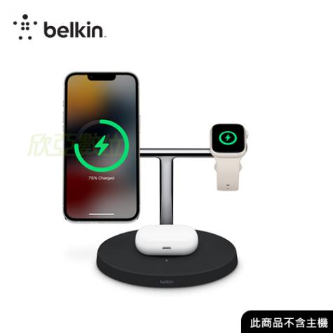 Belkin BOOST↑CHARGE™ PRO MagSafe(黑) 3 合1 無線充電器-強化版WIZ7B