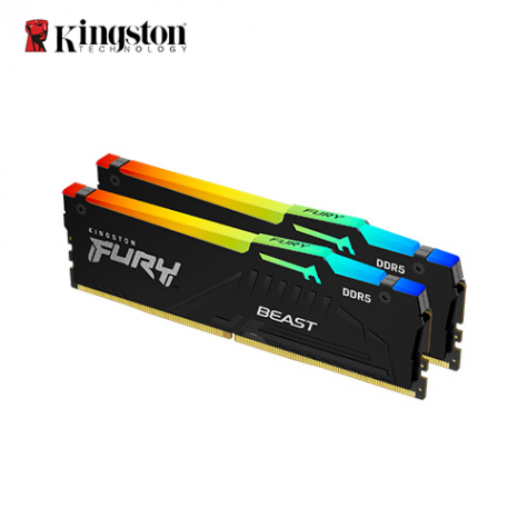 金士頓Fury Beast (獸獵者) RGB DDR5-6000 64GB(32GB*2)-黑(CL30)-欣亞