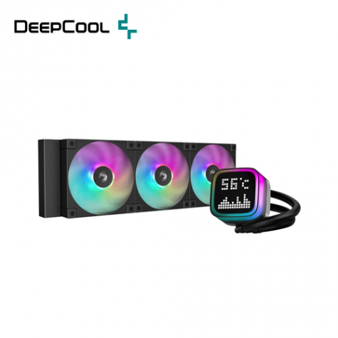 DEEPCOOL 九州風神LP360 黑(360mm/ARGB點陣螢幕水冷頭/動態平衡洩壓冷