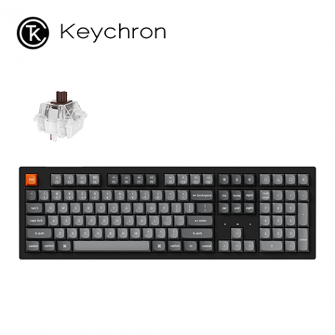 keychron K10 Max 全尺寸黑色三模機械鍵盤RGB Mac/Win 熱插拔Super茶軸