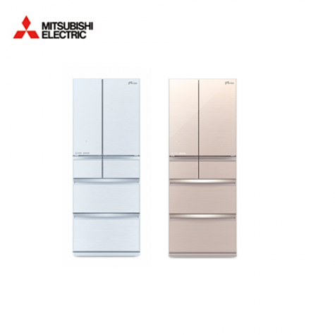 MITSUBISHI三菱】470公升玻璃鏡面美型六門冰箱-MR-WX47LF-W-C 水晶白