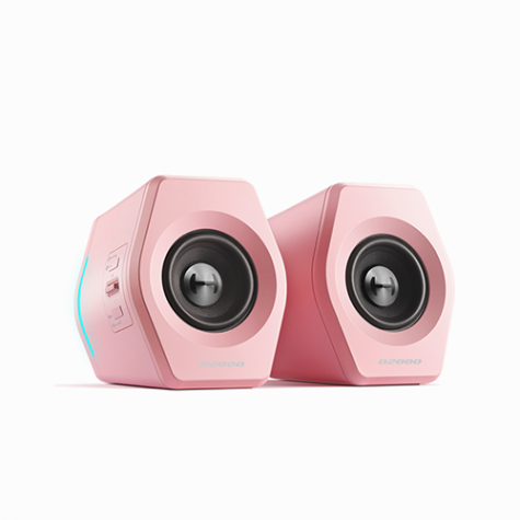 漫步者Edifier G2000 電競藍芽喇叭 粉色/藍芽5.0/3.5mm耳機孔/USB音訊/動態RGB