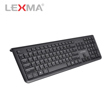 雷馬LEXMA LK6800R 無線靜音鍵盤(黑色/無線/薄膜式/中文)