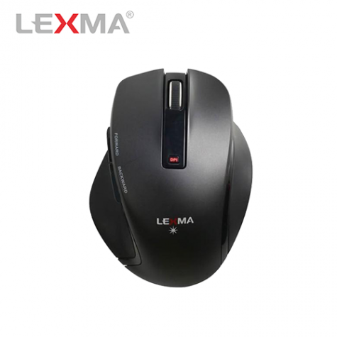 雷馬LEXMA M830R 藍光無線滑鼠-黑 -專
